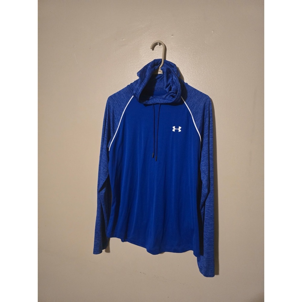 Under Armour Threadborne Train Twist Hoodie Women's Large Running Shirt - Blue